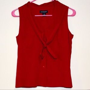 Ann Taylor ⋆ Deep Red Button-Down Tank Top ⋆ 2